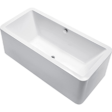 Acrylic floor standing bathtub